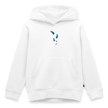 Blaue Federn - Kinder Premium Organic Hoodie - Weiß - Vorne - AI Model Kid Female (0cm)