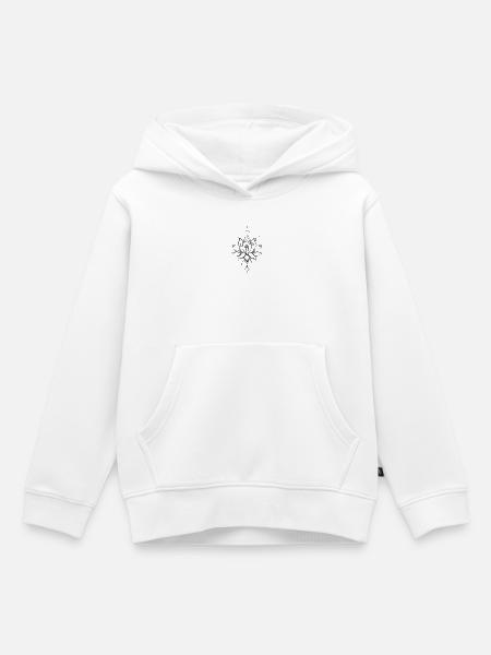Dekorative Lotusblüte - Kinder Premium Organic Hoodie - Weiß