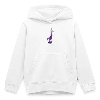 Lila Giraffe - Kinder Premium Organic Hoodie - Weiß - Vorne - AI Model Kid Female (0cm)