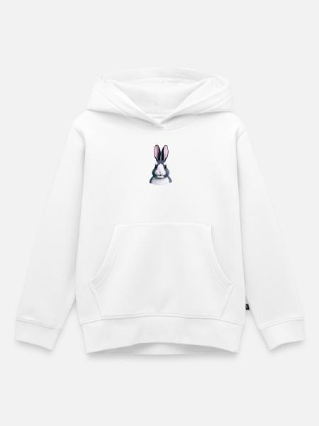 Hase - Nicht nur an Ostern - Kinder Premium Organic Hoodie - Weiß