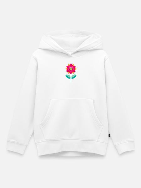 Süße bunte Blume - Kinder Premium Organic Hoodie - Weiß
