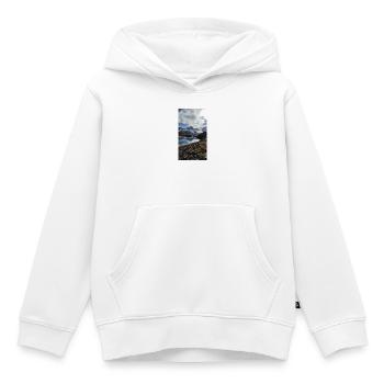 Snow-capped mountains - Kids Premium Organic Hoodie - white - Front - AI Model Kid Female (0cm)