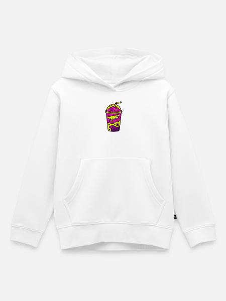 Dino Matcha - supergesund! - Kinder Premium Organic Hoodie - Weiß