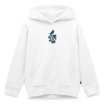 Komm, flieg mit mir weg - Kinder Premium Organic Hoodie - Weiß - Vorne - AI Model Kid Female (0cm)