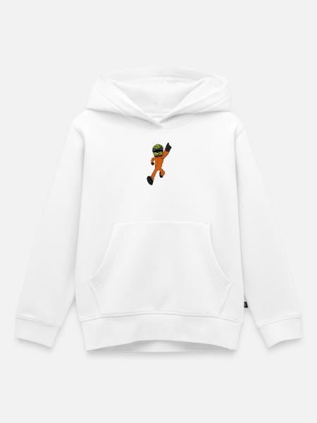 Rennfahrer  - Kinder Premium Organic Hoodie - Weiß