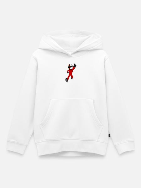 Rennfahrer  - Kinder Premium Organic Hoodie - Weiß