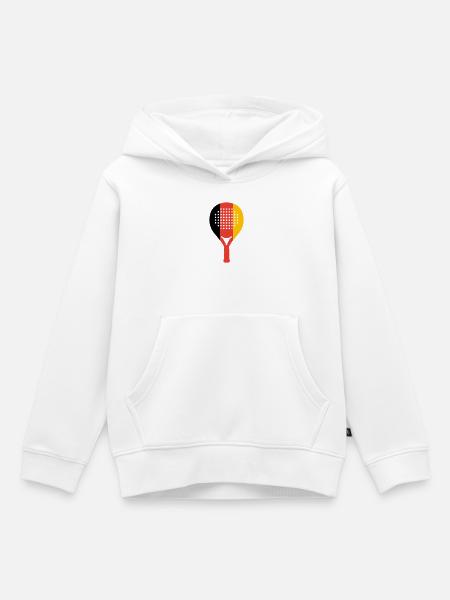 Padel-Deutschland - Kinder Premium Organic Hoodie - Weiß