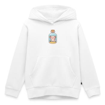 Magischer Axolotl – niedliches Wesen in der Flasche - Kinder Premium Organic Hoodie - Weiß - Vorne - AI Model Kid Female (0cm)