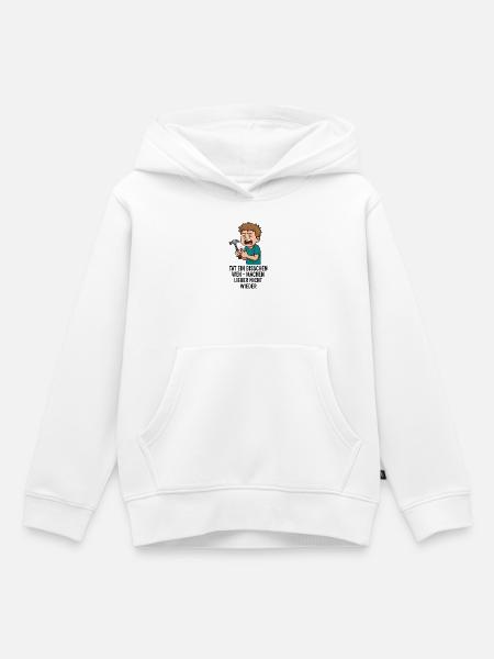 Tat weh - Nicht wieder - Kinder Premium Organic Hoodie - Weiß