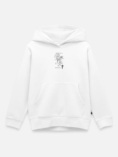 Zielgerichtetes Glaubenskreuz - Kinder Premium Organic Hoodie - Weiß