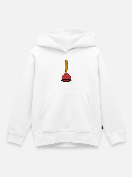 Goldene Saugglocke Klempner - Kinder Premium Organic Hoodie - Weiß