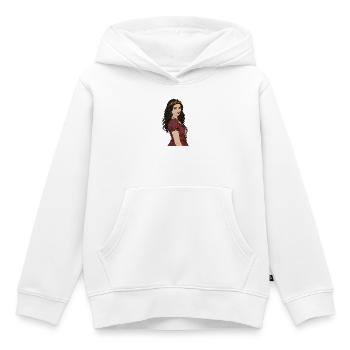 Princesse - Sweat Premium à capuche enfant bio - blanc - Devant - AI Model Kid Female (0cm)