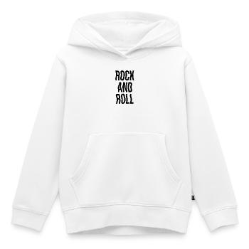 Conception musicale rock and roll - Sweat Premium à capuche enfant bio - blanc - Devant - AI Model Kid Female (0cm)