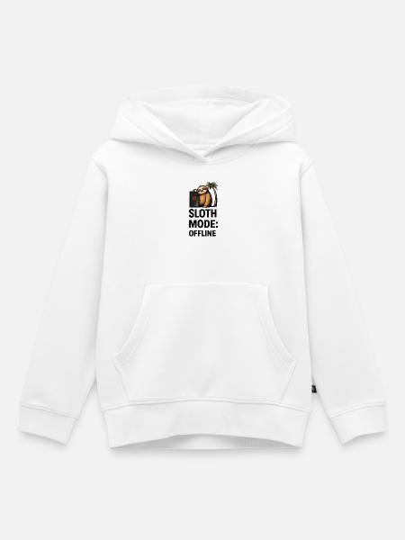Tragheit Modus offline - Kinder Premium Organic Hoodie - Weiß