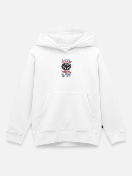 Lustiger Dart Witz - Kinder Premium Organic Hoodie - Weiß