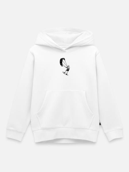 Kite Surfer - Kinder Premium Organic Hoodie - Weiß