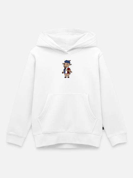 France Goat - Kinder Premium Organic Hoodie - Weiß