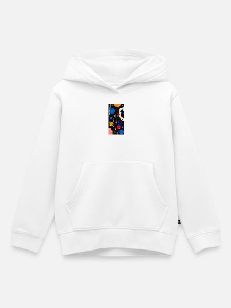Lebendiges, abstraktes, geometrisches Design - Kinder Premium Organic Hoodie - Weiß