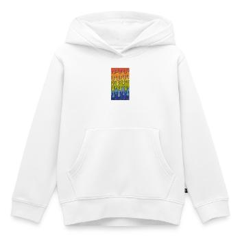 Motif coloré de slime arc-en-ciel - Art du slime - Sweat Premium à capuche enfant bio - blanc - Devant - AI Model Kid Female (0cm)