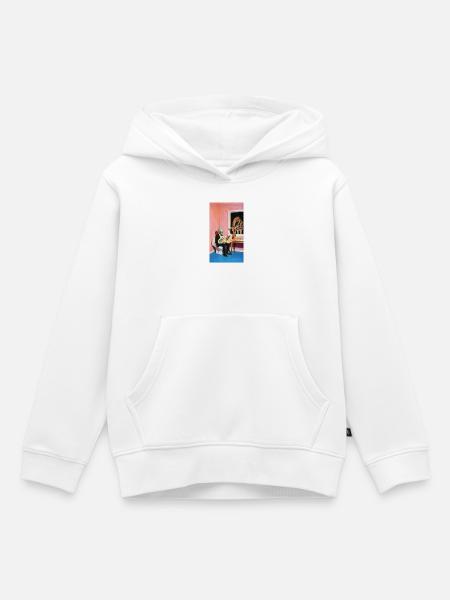 Chill Surreal Alien - Kinder Premium Organic Hoodie - Weiß