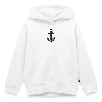 Maritimes Anker-Tau Motiv - Kinder Premium Organic Hoodie - Weiß - Vorne - AI Model Kid Female (0cm)