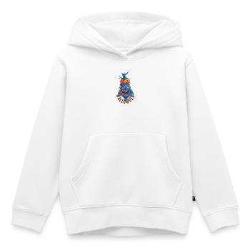 Halloween Blaues Monster – Gruseliger Kürbis-Dämon - Kinder Premium Organic Hoodie - Weiß - Vorne - AI Model Kid Female (0cm)