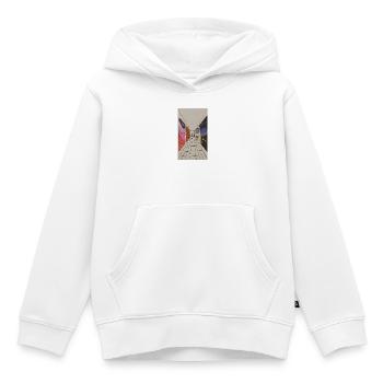 Perspective de l’esprit - Sweat Premium à capuche enfant bio - blanc - Devant - AI Model Kid Female (0cm)