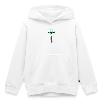 MADAFAKA - Kids Premium Organic Hoodie - white - Front - AI Model Kid Female (0cm)