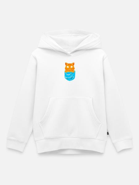 Tabby Katze - Kinder Premium Organic Hoodie - Weiß