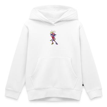 Portrait de dessin animé néon sauvage - Sweat Premium à capuche enfant bio - blanc - Devant - AI Model Kid Female (0cm)