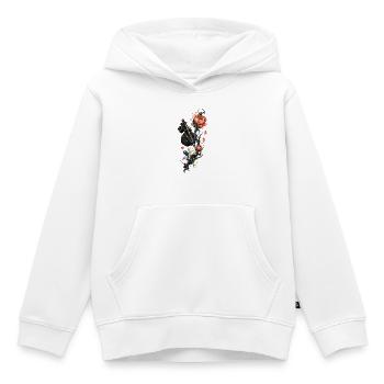 Steampunk-Nadel und Blumen - Kinder Premium Organic Hoodie - Weiß - Vorne - AI Model Kid Female (0cm)