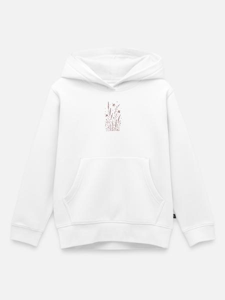 Bienen und Blumen - Kinder Premium Organic Hoodie - Weiß