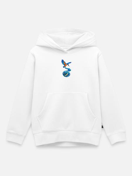 Eisvogel Wellenwurf - Kinder Premium Organic Hoodie - Weiß