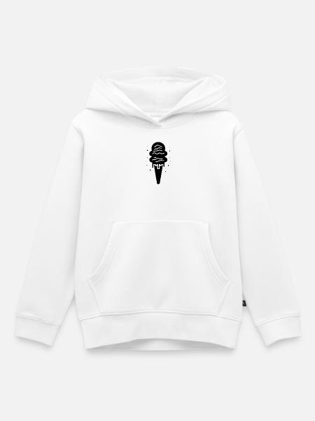 Speiseeis - Kinder Premium Organic Hoodie - Weiß
