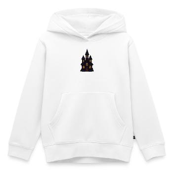 Spukschloss bei Nacht - Kinder Premium Organic Hoodie - Weiß - Vorne - AI Model Kid Female (0cm)