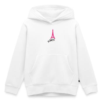 Paris - Kinder Premium Organic Hoodie - Weiß - Vorne - AI Model Kid Female (0cm)