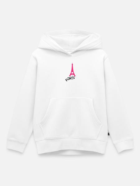 Paris - Kinder Premium Organic Hoodie - Weiß