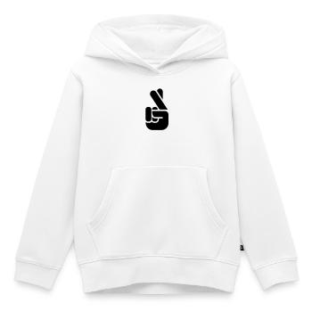 Crossed Fingers - Kids Premium Organic Hoodie - white - Front - AI Model Kid Female (0cm)