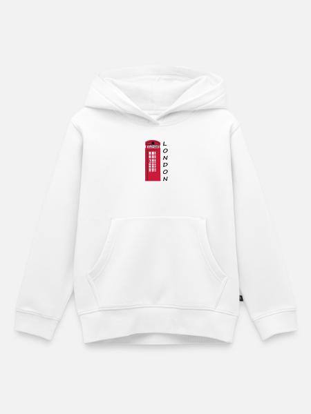 phone_box - Sweat Premium à capuche enfant bio - blanc