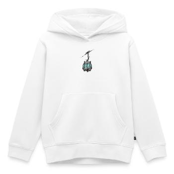 0851 télécabine en vrac - Sweat Premium à capuche enfant bio - blanc - Devant - AI Model Kid Female (0cm)