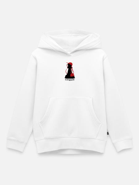 Chequer - Kids Premium Organic Hoodie - white