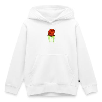 Coquille d’escargot, escargot, boue, dégoûtant, visqueux - Sweat Premium à capuche enfant bio - blanc - Devant - AI Model Kid Female (0cm)