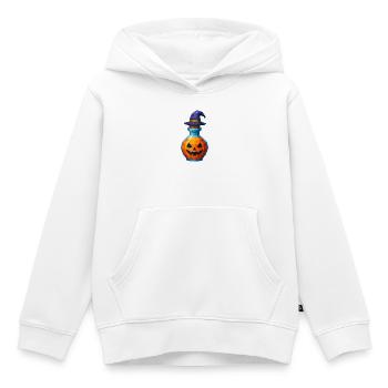 Low poly pumpkin in a witch vial - Kids Premium Organic Hoodie - white - Front - AI Model Kid Female (0cm)