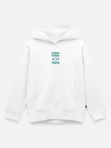 chow chow hunde papa - Kinder Premium Organic Hoodie - Weiß