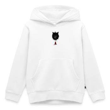 L’histoire des bois sombres - Sweat Premium à capuche enfant bio - blanc - Devant - AI Model Kid Female (0cm)