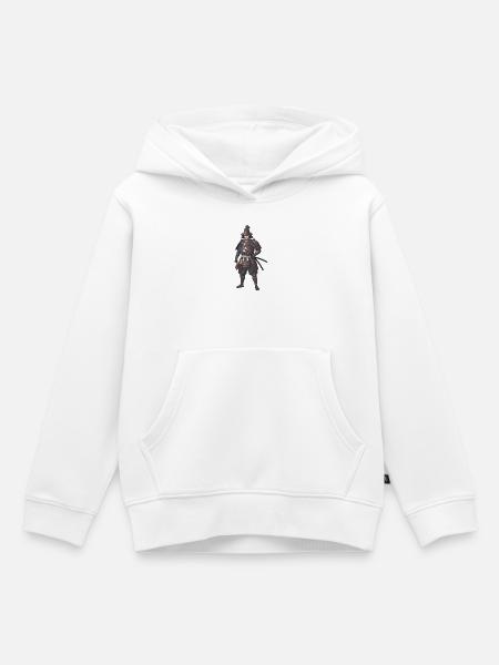 Lila gepanzerter Samurai Sengoku - Kinder Premium Organic Hoodie - Weiß