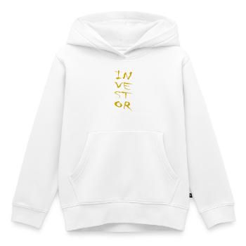 Investor: A bold finance statement - Kids Premium Organic Hoodie - white - Front - AI Model Kid Female (0cm)