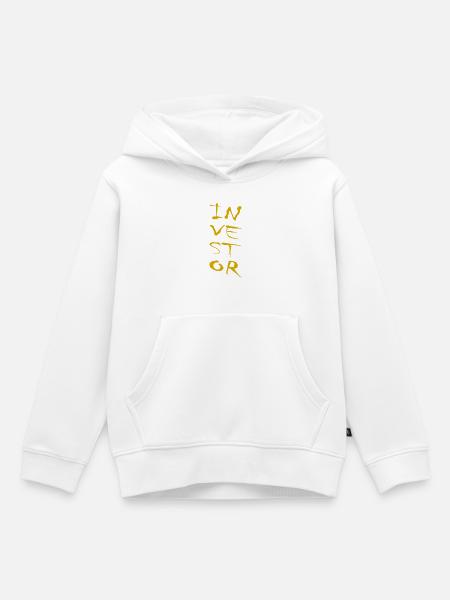 Investor: Ein kühnes Finance-Statement - Kinder Premium Organic Hoodie - Weiß