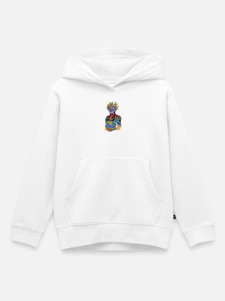 Regenbogenkatzen-Krieger - Kinder Premium Organic Hoodie - Weiß