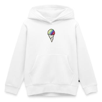Regenbogen-Aquarell-Cremekegel - Kinder Premium Organic Hoodie - Weiß - Vorne - AI Model Kid Female (0cm)